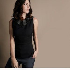 Elizabeth & Clarke | The Edwards Black Peplum Top